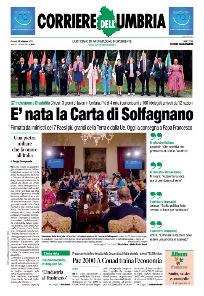 Prima-pagina-corriere umbria-del-2024-10-17